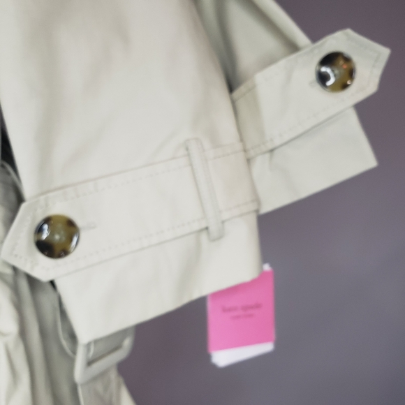 NWT Kate Spade Scalloped Edge Belted Trench Coat - Picture 12 of 16